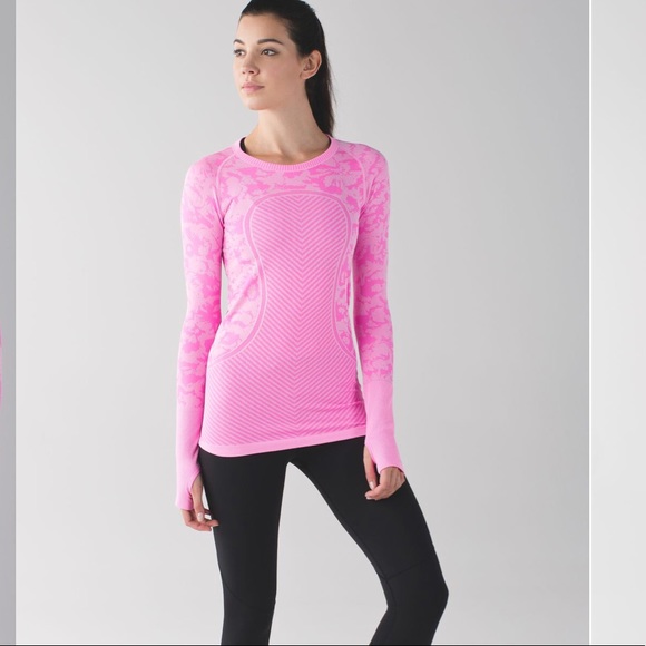 lululemon athletica Tops - Lululemon pink swiftly tech long sleeve crew